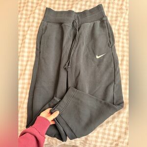 Nike Black Joggers with White Swoosh